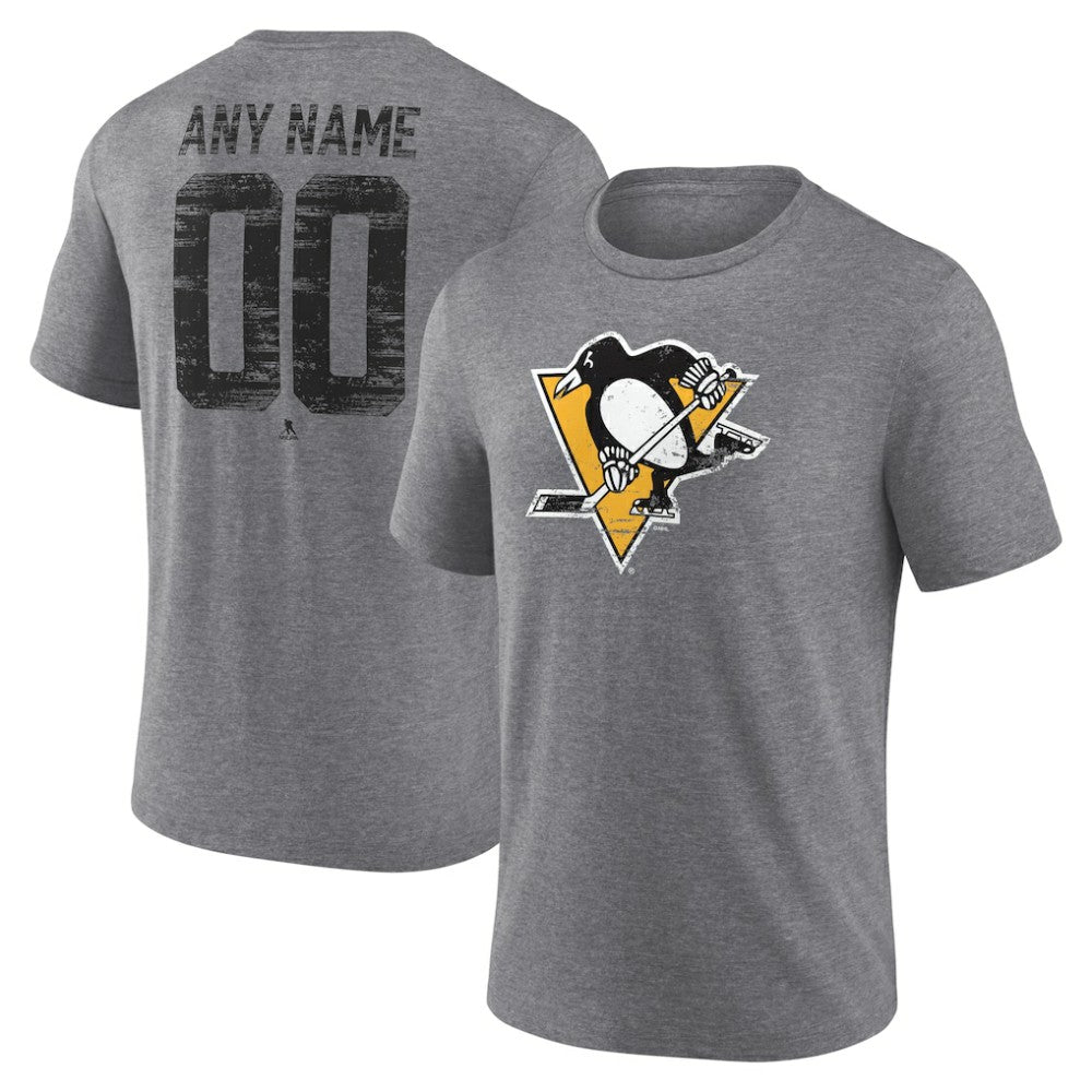 Pittsburgh Penguins Heritage Custom Tri-Blend T-Shirt -  NHL T-shirts