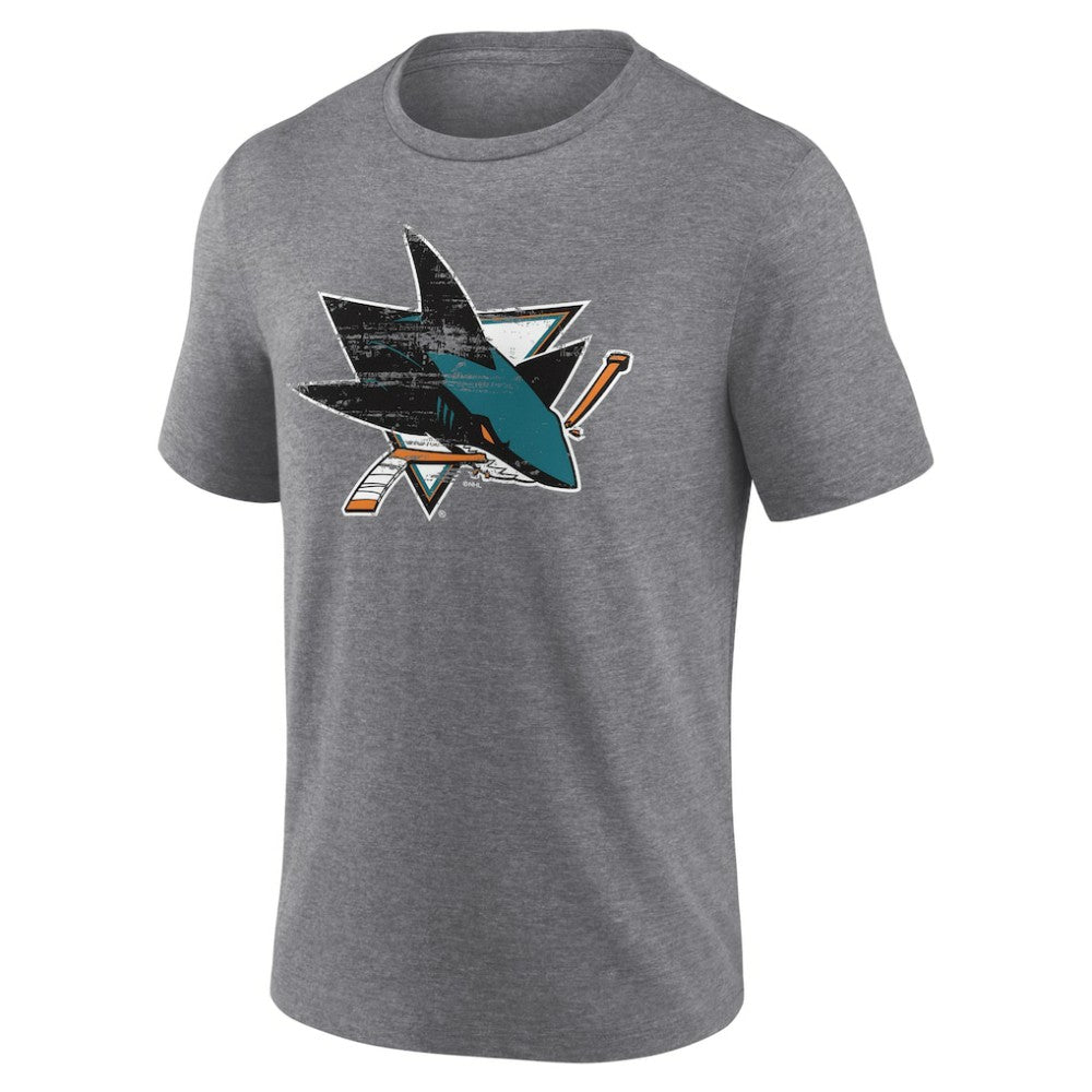 San Jose Sharks Heritage Custom Tri-Blend T-Shirt -  NHL T-shirts