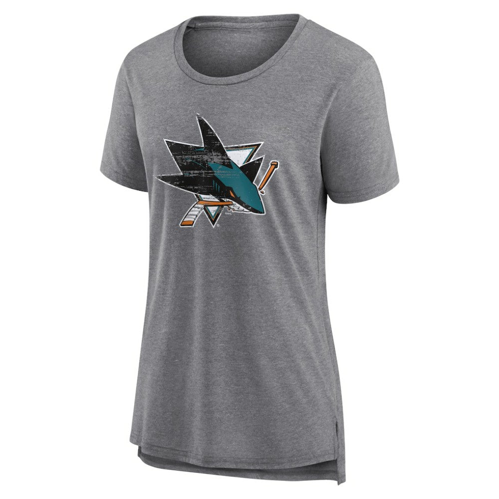 San Jose Sharks Women's Heritage Custom Tri-Blend T-Shirt -  NHL T-shirts