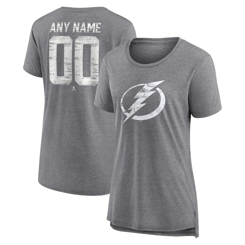 Tampa Bay Lightning Women's Heritage Custom Tri-Blend T-Shirt -  NHL T-shirts