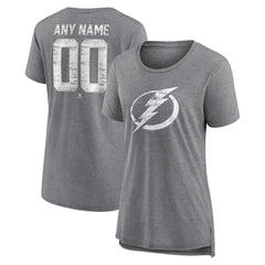 Tampa Bay Lightning Women's Heritage Custom Tri-Blend T-Shirt -  NHL T-shirts