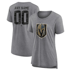 Vegas Golden Knights Women's Heritage Custom Tri-Blend T-Shirt -  NHL T-shirts