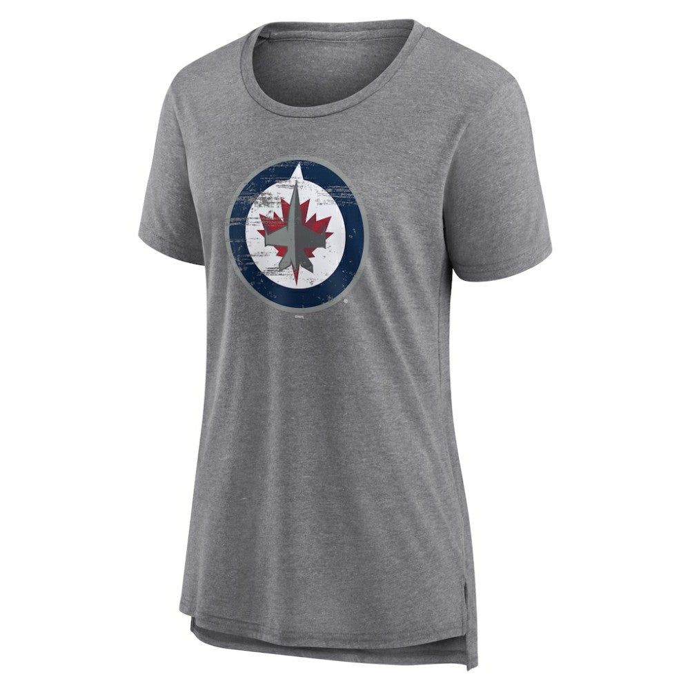 Winnipeg Jets Women's Heritage Custom Tri-Blend T-Shirt -  NHL T-shirts