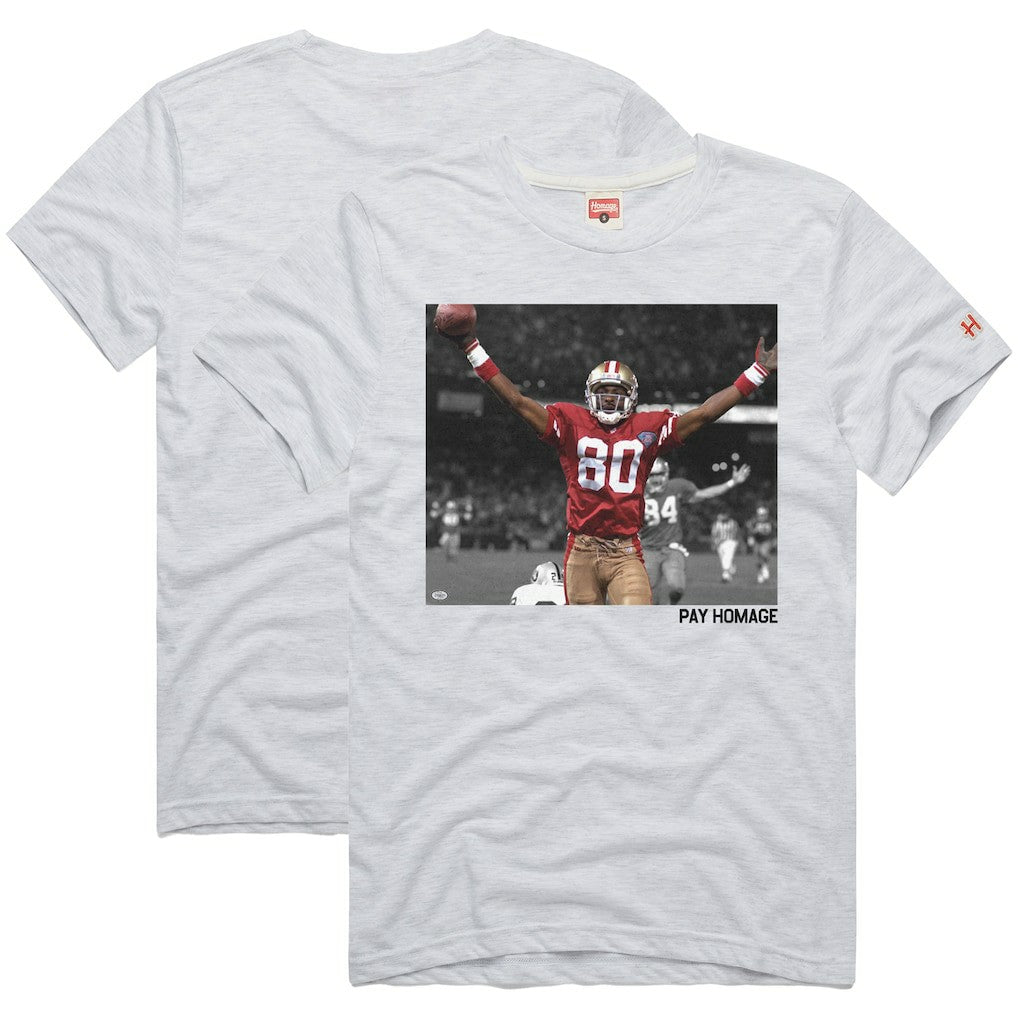 San Francisco 49ers Jerry Rice  Homage Unisex Pay Homage Tri-Blend T-Shirt | NFL New