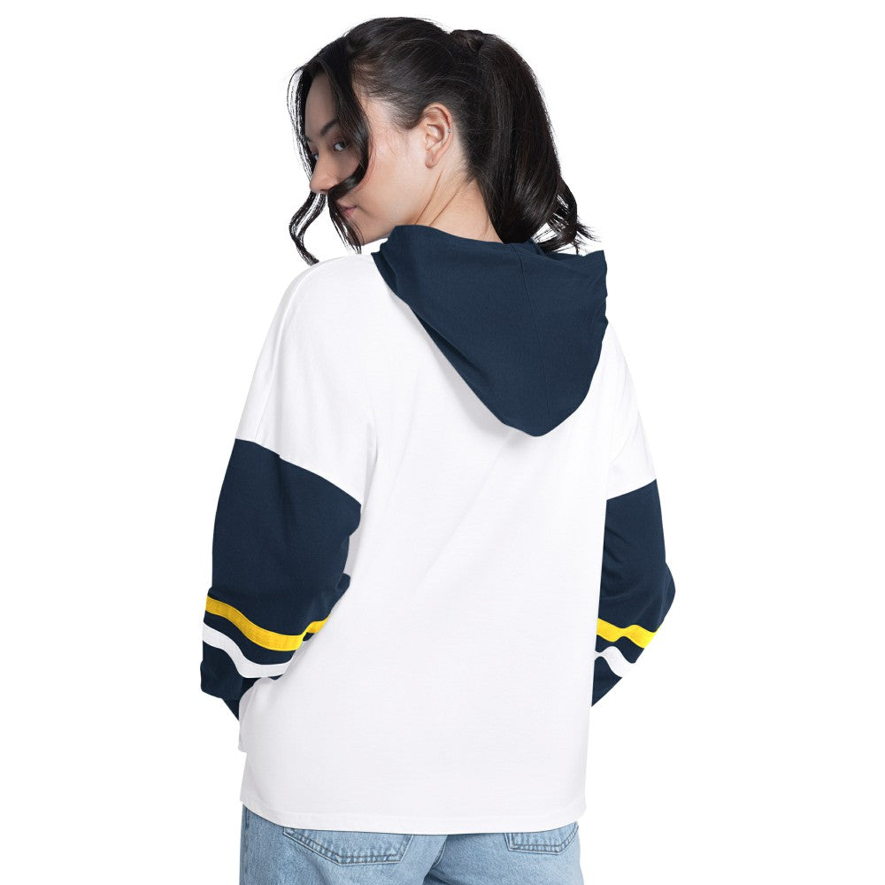 Milwaukee Brewers G-III 4Her by Carl Banks Women's Key Player Oversized Hooded Long Sleeve T-Shirt - MLB T-shirts