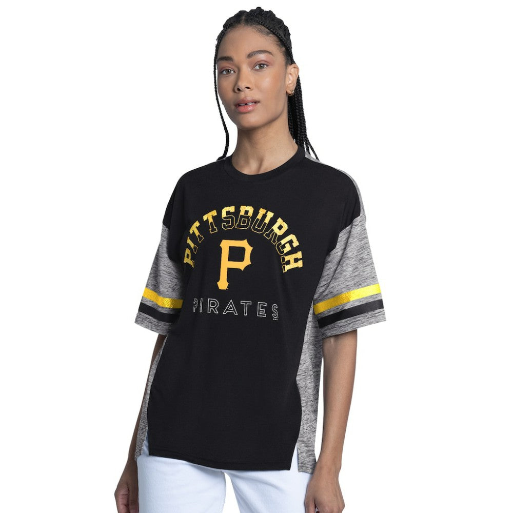 Pittsburgh Pirates G-III 4Her by Carl Banks Women's Off-Season Oversized Top - MLB Tops