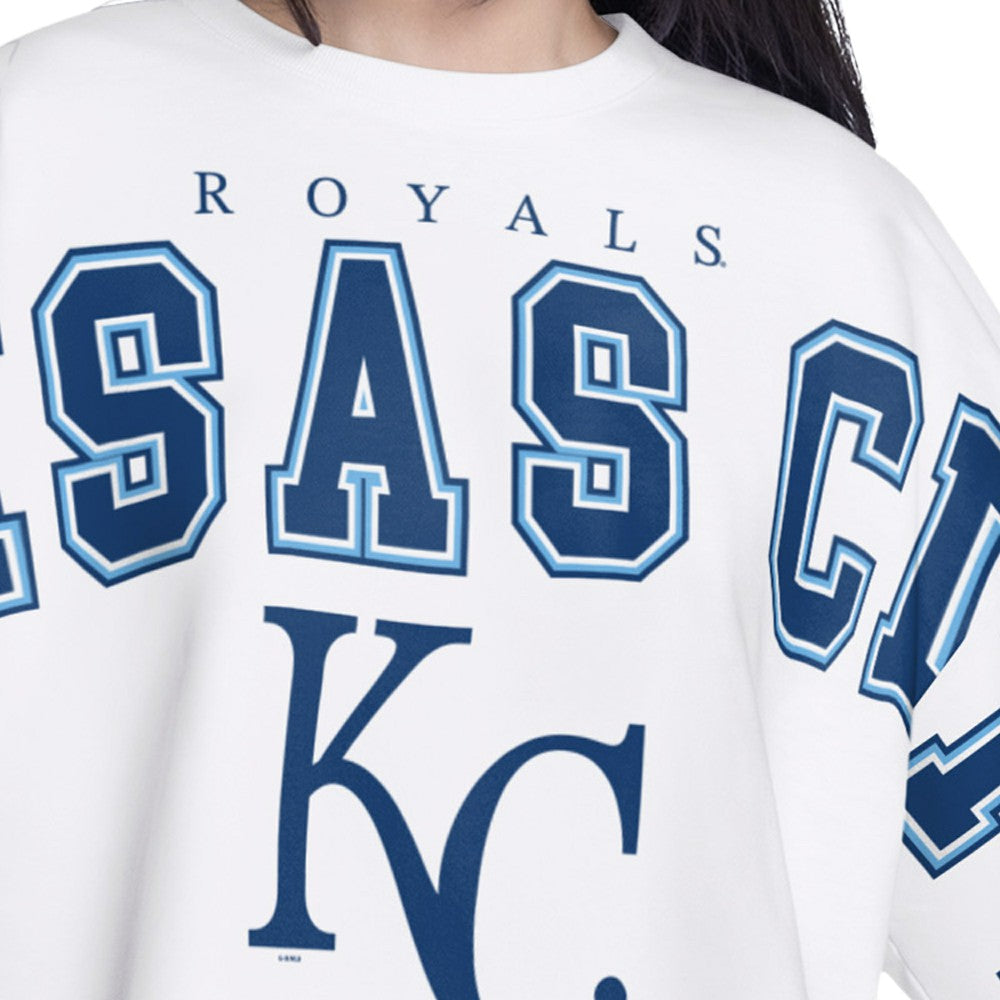Kansas City Royals G-III 4Her by Carl Banks Women's Bleachers Cropped Pullover Sweatshirt - MLB Pullover