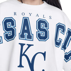 Kansas City Royals G-III 4Her by Carl Banks Women's Bleachers Cropped Pullover Sweatshirt - MLB Pullover
