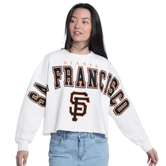 San Francisco Giants G-III 4Her by Carl Banks Women's Bleachers Cropped Pullover Sweatshirt - MLB Pullover