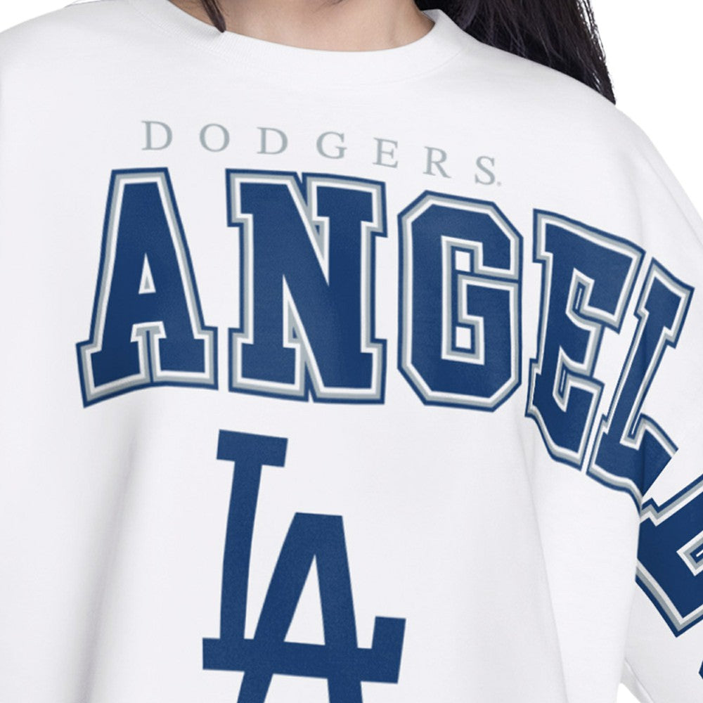 Los Angeles Dodgers G-III 4Her by Carl Banks Women's Bleachers Cropped Pullover Sweatshirt - MLB Pullover