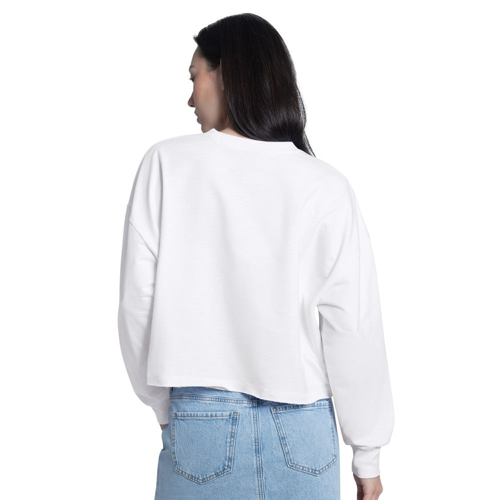 New York Mets G-III 4Her by Carl Banks Women's Bleachers Cropped Pullover Sweatshirt - MLB Pullover