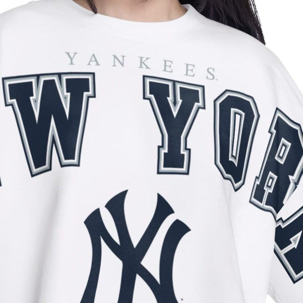 New York Yankees G-III 4Her by Carl Banks Women's Bleachers Cropped Pullover Sweatshirt - MLB Pullover