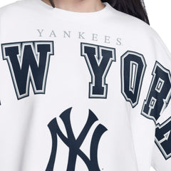 New York Yankees G-III 4Her by Carl Banks Women's Bleachers Cropped Pullover Sweatshirt - MLB Pullover