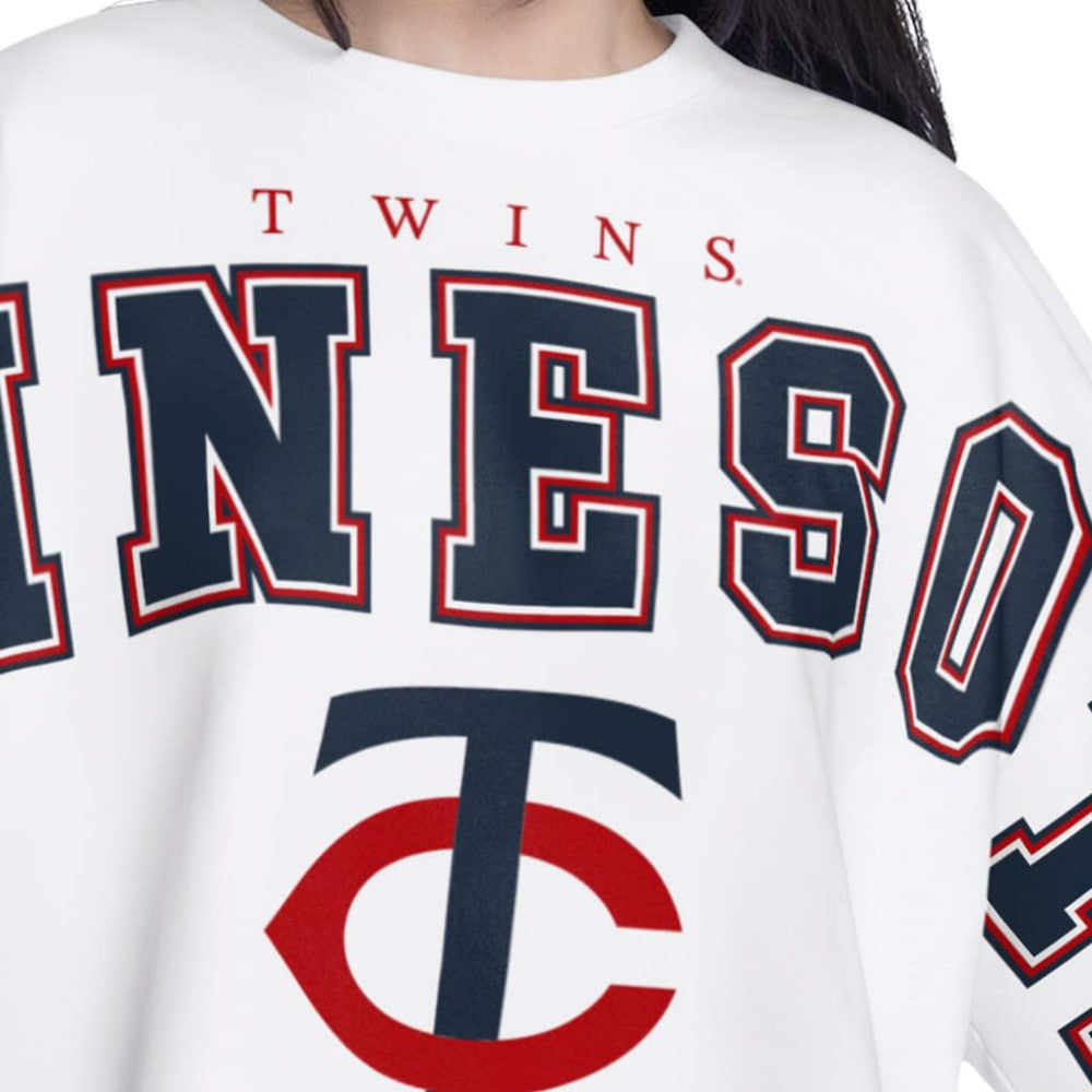 Minnesota Twins G-III 4Her by Carl Banks Women's Bleachers Cropped Pullover Sweatshirt - MLB Pullover