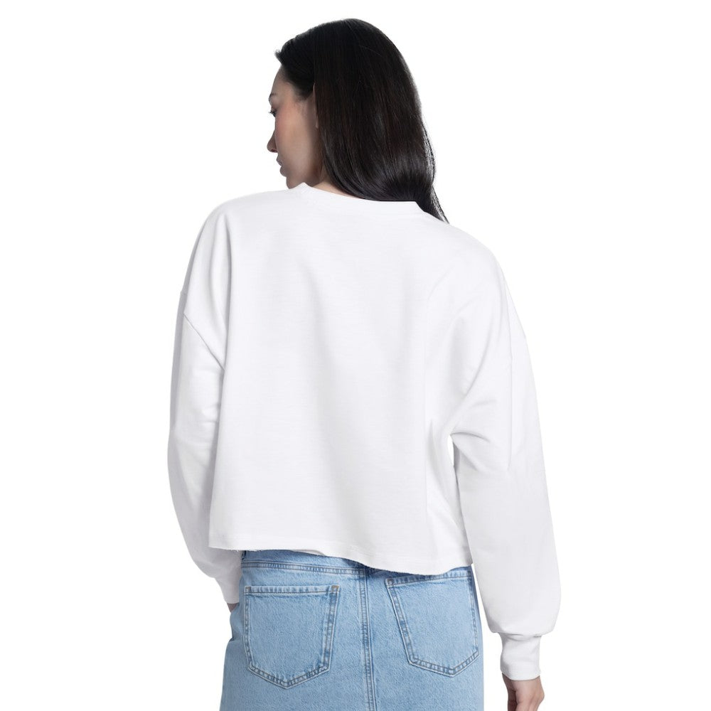 Atlanta Braves G-III 4Her by Carl Banks Women's Bleachers Cropped Pullover Sweatshirt - MLB Pullover