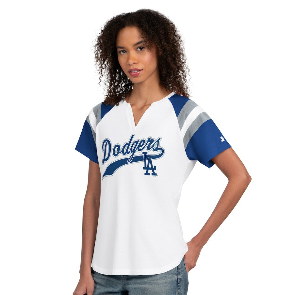 Los Angeles Dodgers Starter Women's Game On Notch Neck T-Shirt - MLB T-shirts