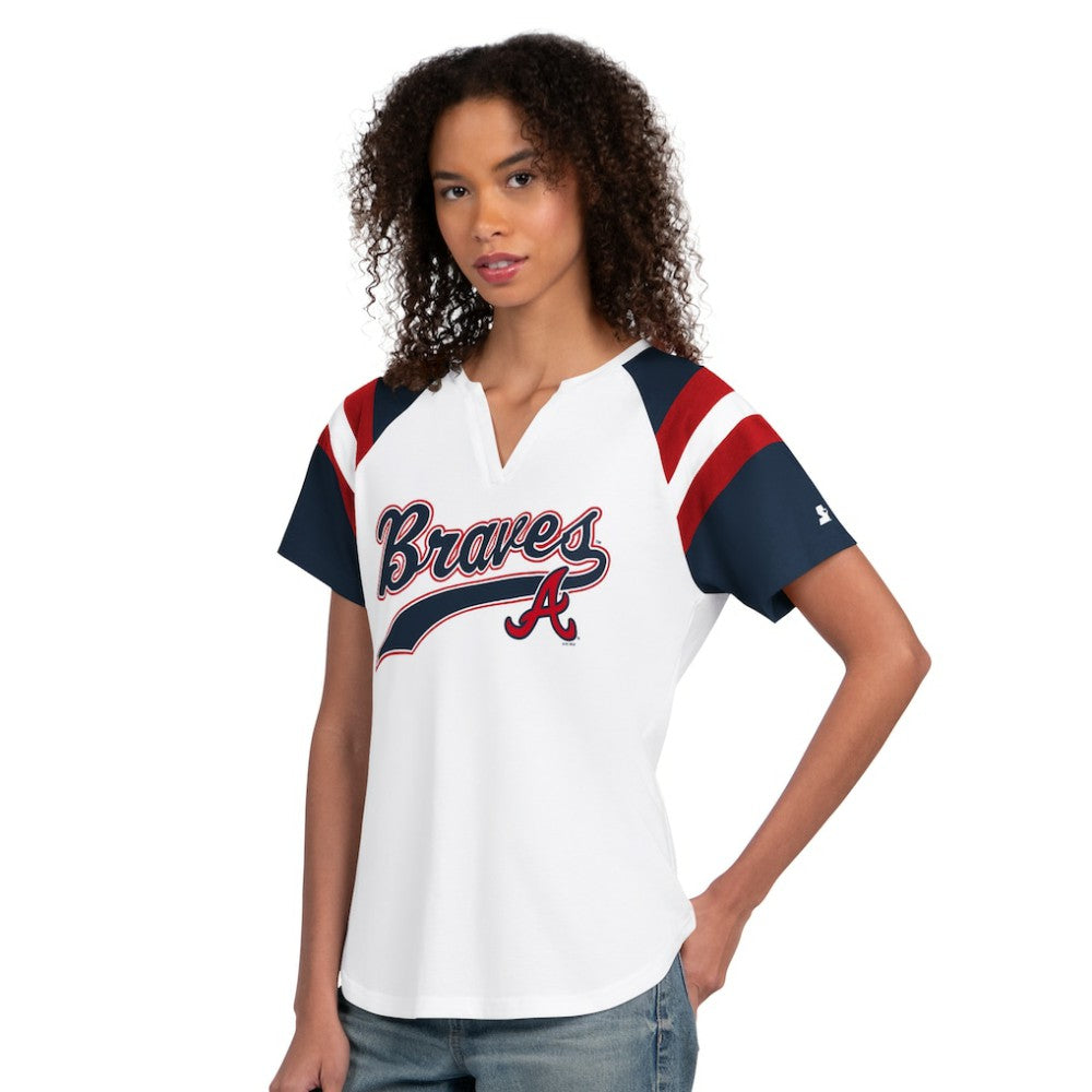 Atlanta Braves Starter Women's Game On Notch Neck T-Shirt - MLB T-shirts