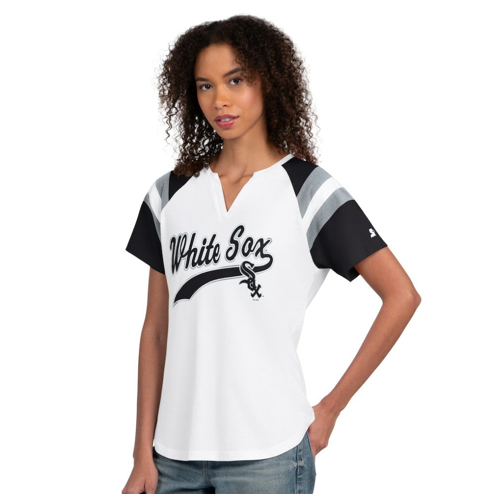 Chicago White Sox Starter Women's Game On Notch Neck T-Shirt - MLB T-shirts