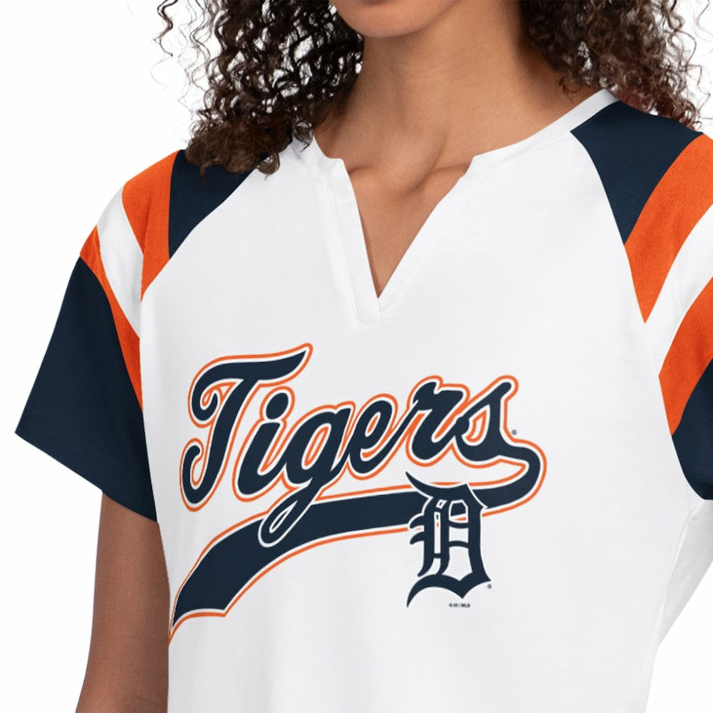 Detroit Tigers Starter Women's Game On Notch Neck T-Shirt - MLB T-shirts