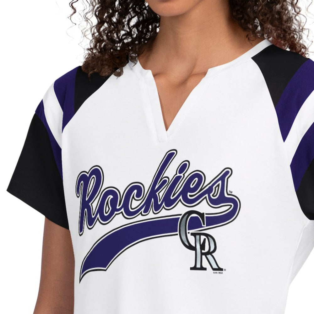 Colorado Rockies Starter Women's Game On Notch Neck T-Shirt - MLB T-shirts