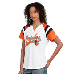 Baltimore Orioles Starter Women's Game On Notch Neck T-Shirt - MLB T-shirts