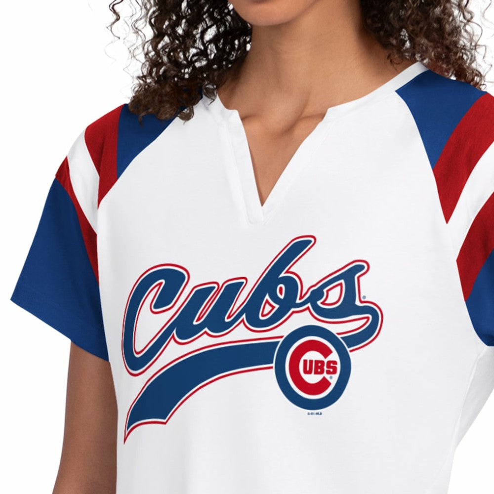Chicago Cubs Starter Women's Game On Notch Neck T-Shirt - MLB T-shirts