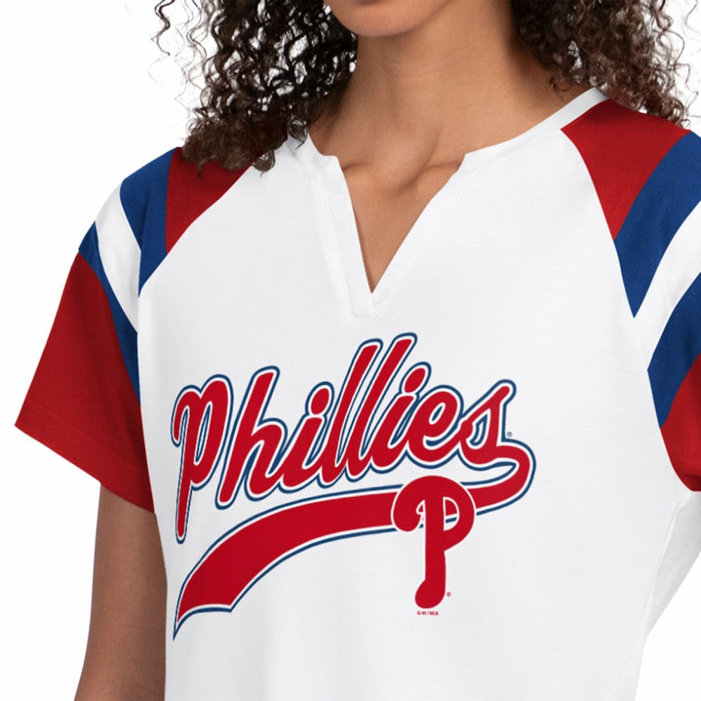 Philadelphia Phillies Starter Women's Game On Notch Neck T-Shirt - MLB T-shirts
