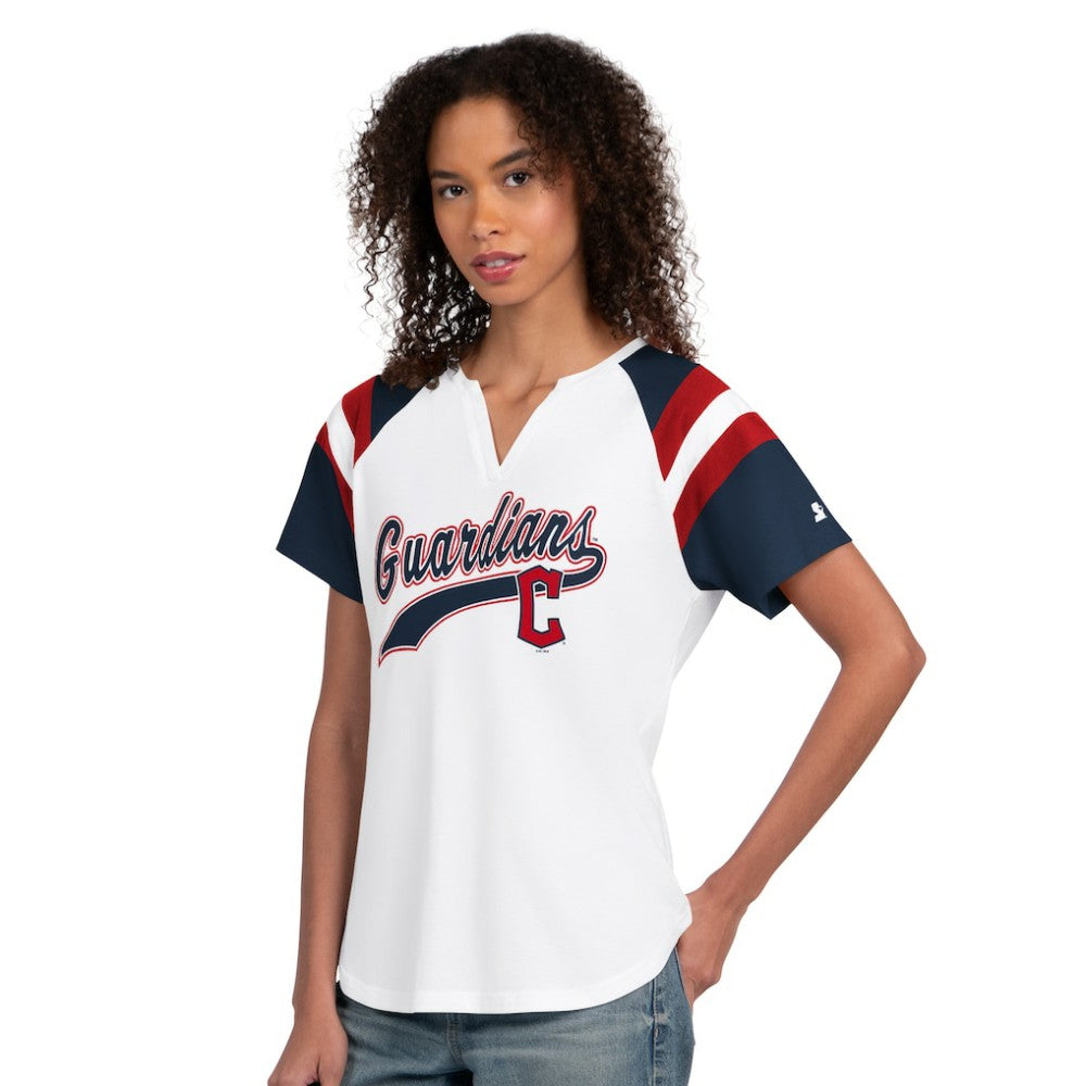 Cleveland Guardians Starter Women's Game On Notch Neck T-Shirt - MLB T-shirts
