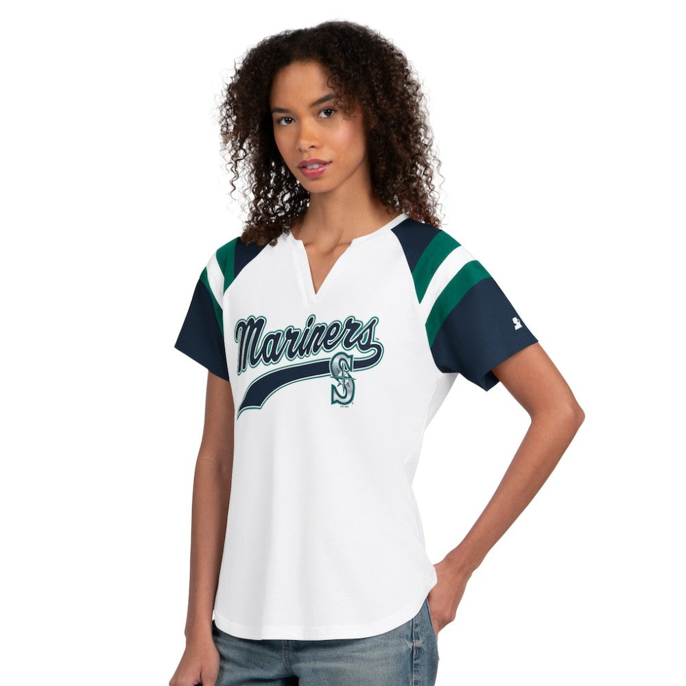 Seattle Mariners Starter Women's Game On Notch Neck T-Shirt - MLB T-shirts