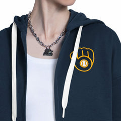 Milwaukee Brewers Starter Women's Wishbone Full-Zip Hoodie - MLB Hoodies