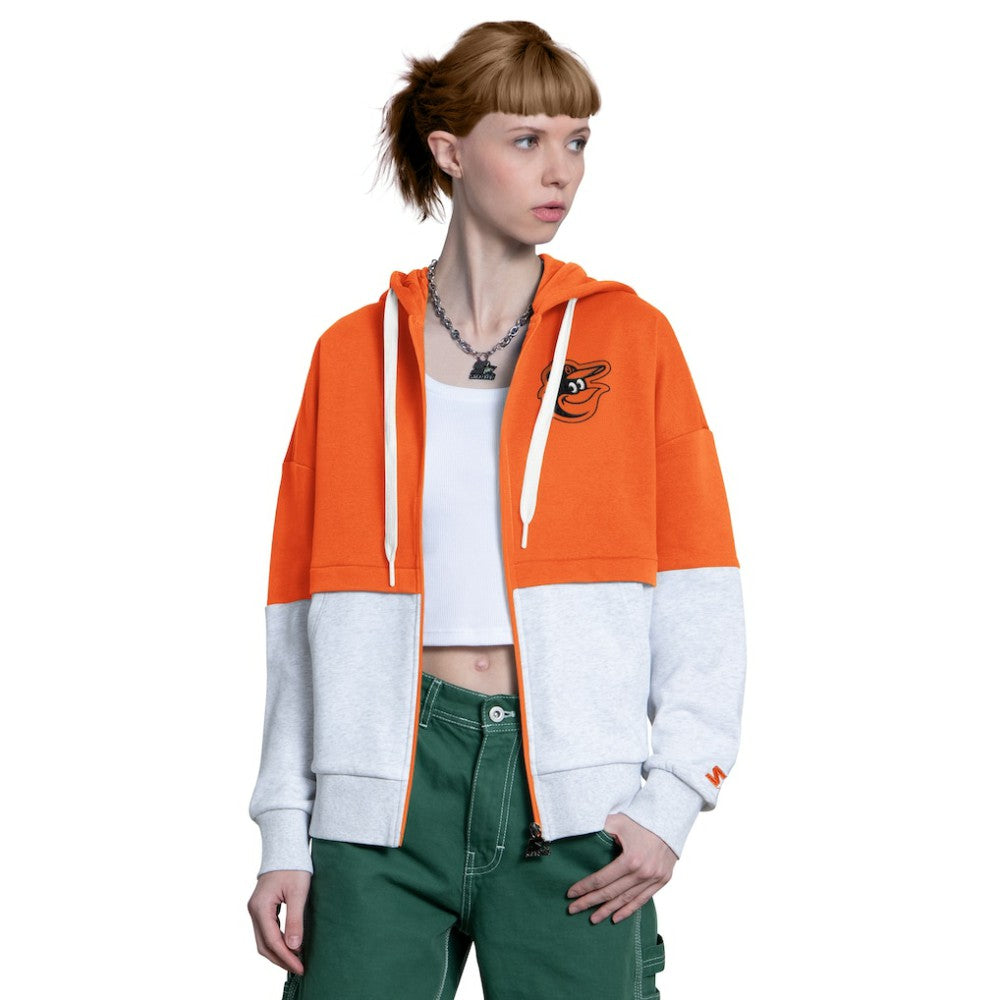 Baltimore Orioles Starter Women's Wishbone Full-Zip Hoodie - MLB Hoodies