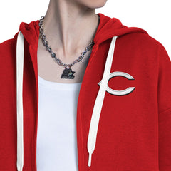 Cincinnati Reds Starter Women's Wishbone Full-Zip Hoodie - MLB Hoodies