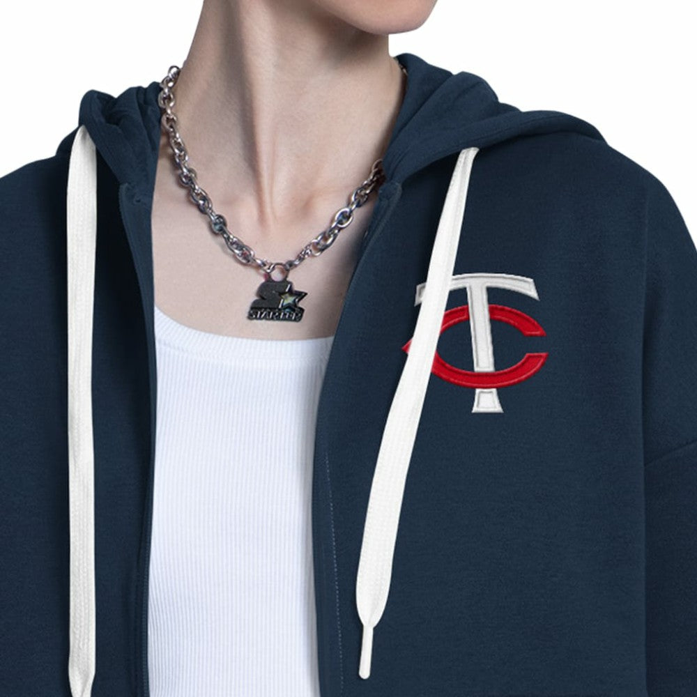 Minnesota Twins Starter Women's Wishbone Full-Zip Hoodie - MLB Hoodies