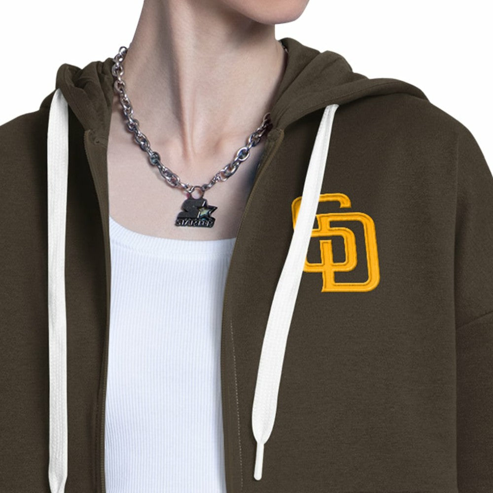 San Diego Padres Starter Women's Wishbone Full-Zip Hoodie - MLB Hoodies