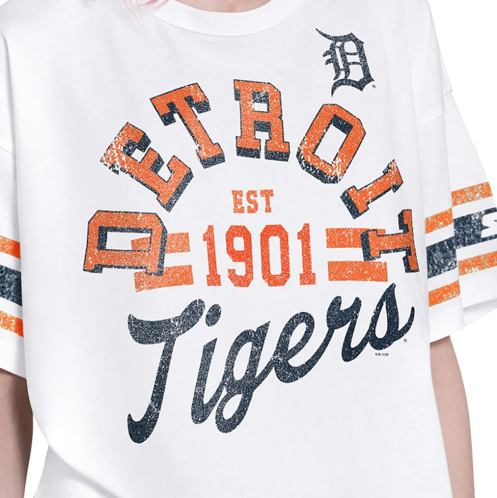 Detroit Tigers Starter Women's Cropped Hurry Up Offense T-Shirt - MLB T-shirts