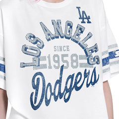 Los Angeles Dodgers Starter Women's Cropped Hurry Up Offense T-Shirt - MLB T-shirts