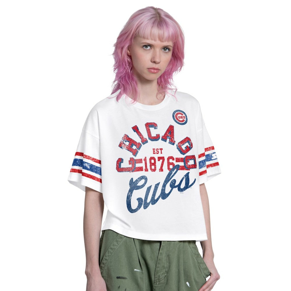 Chicago Cubs Starter Women's Cropped Hurry Up Offense T-Shirt - MLB T-shirts