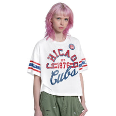 Chicago Cubs Starter Women's Cropped Hurry Up Offense T-Shirt - MLB T-shirts