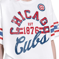 Chicago Cubs Starter Women's Cropped Hurry Up Offense T-Shirt - MLB T-shirts