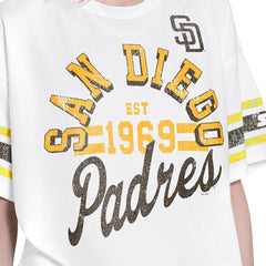 San Diego Padres Starter Women's Cropped Hurry Up Offense T-Shirt - MLB T-shirts