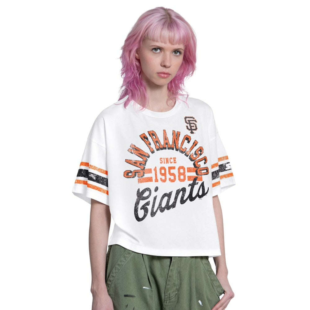 San Francisco Giants Starter Women's Cropped Hurry Up Offense T-Shirt - MLB T-shirts