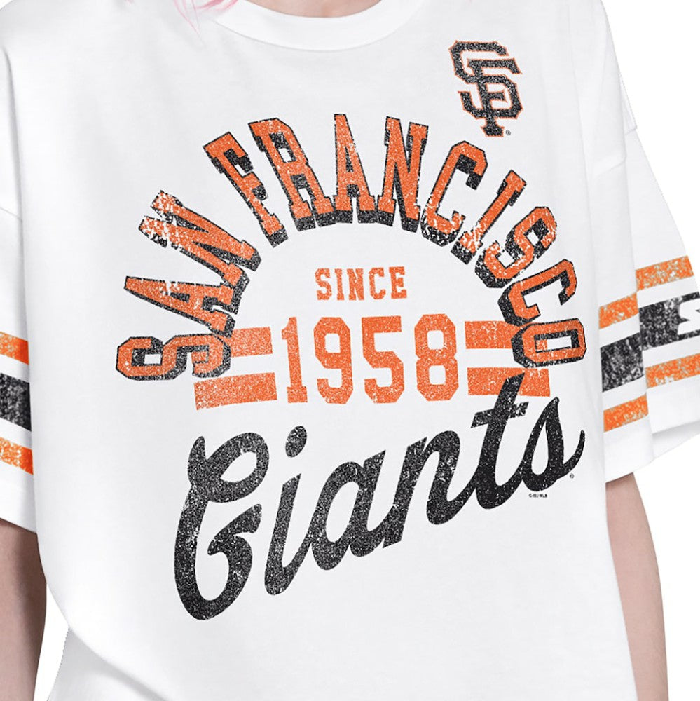 San Francisco Giants Starter Women's Cropped Hurry Up Offense T-Shirt - MLB T-shirts