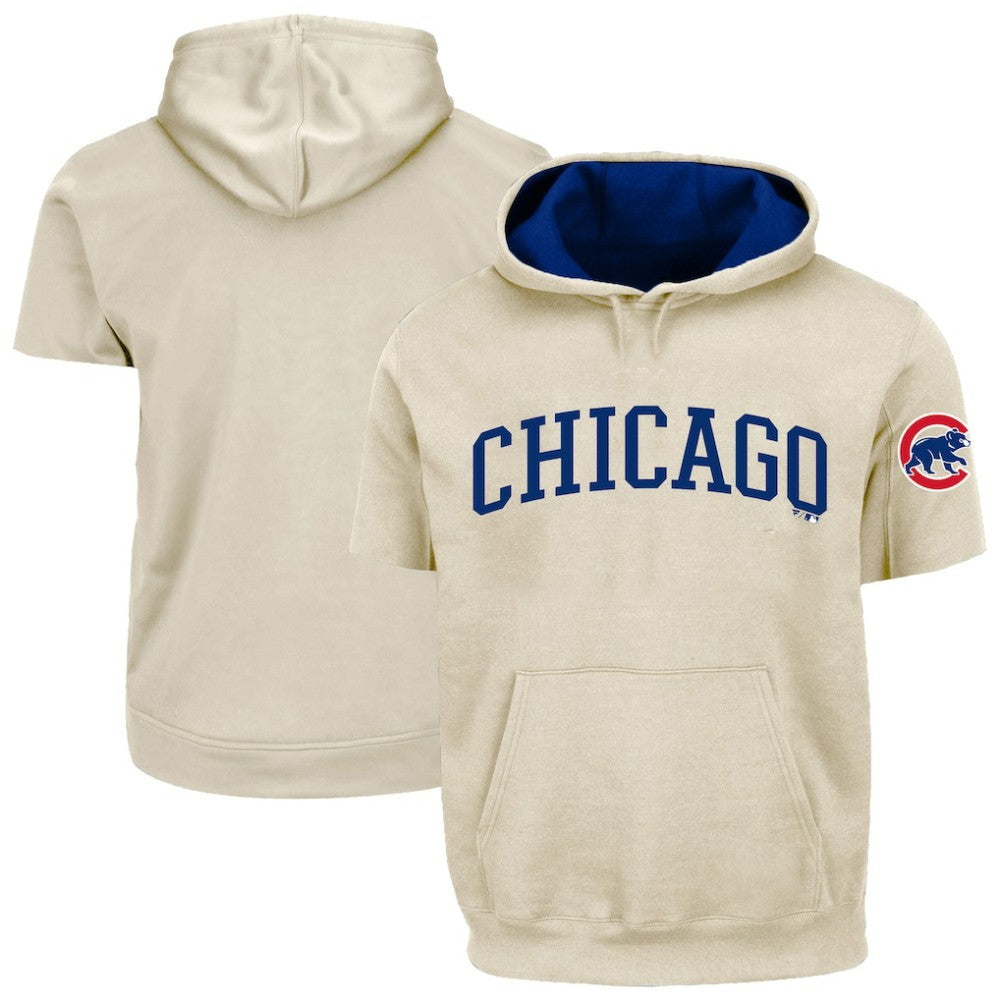 Chicago Cubs Profile Big & Tall Contrast Short Sleeve Hoodie - MLB Hoodies