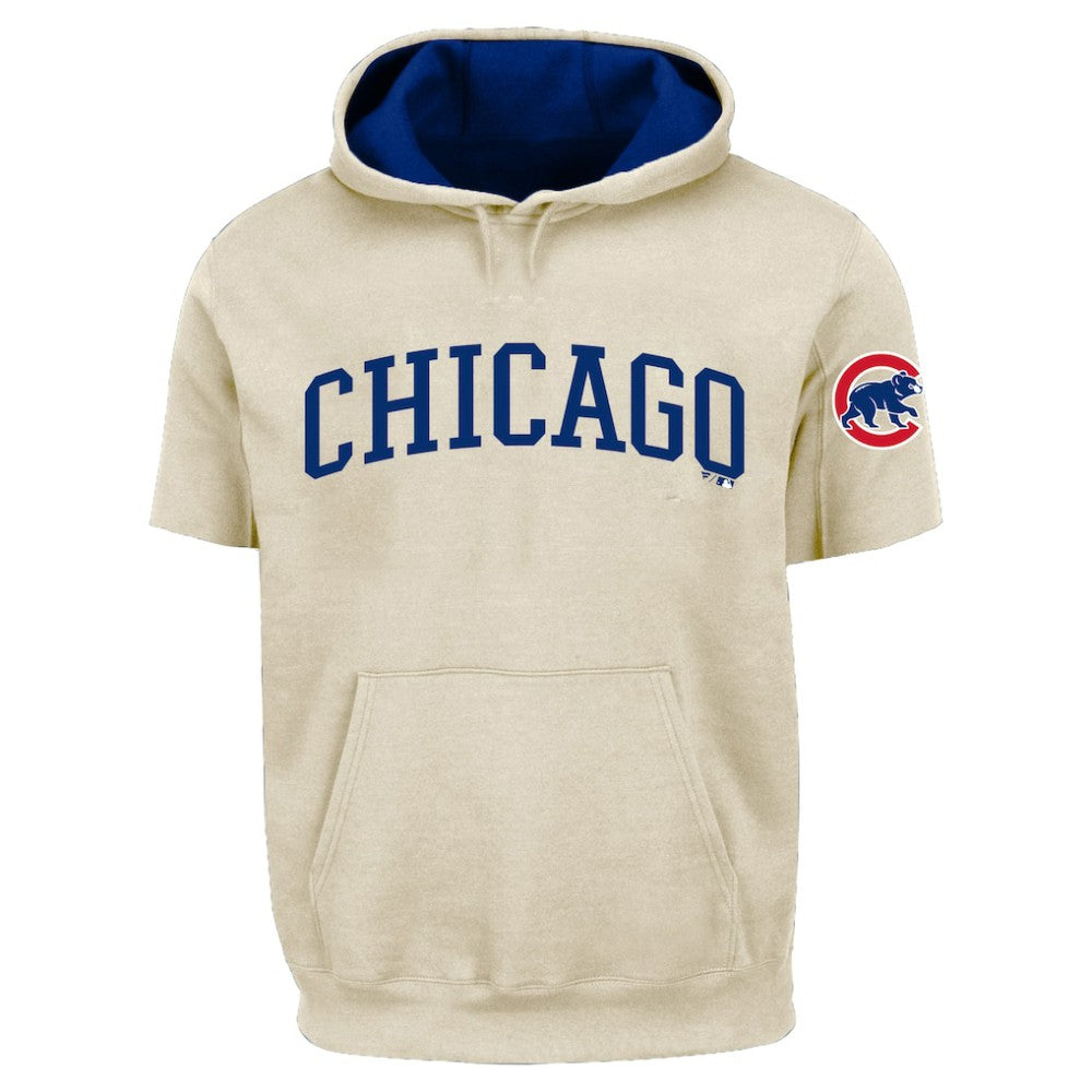 Chicago Cubs Profile Big & Tall Contrast Short Sleeve Hoodie - MLB Hoodies