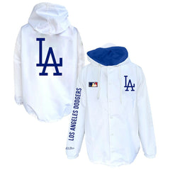 Los Angeles Dodgers Mitchell & Ness Big & Tall Full-Snap Hooded Jacket - MLB Jackets