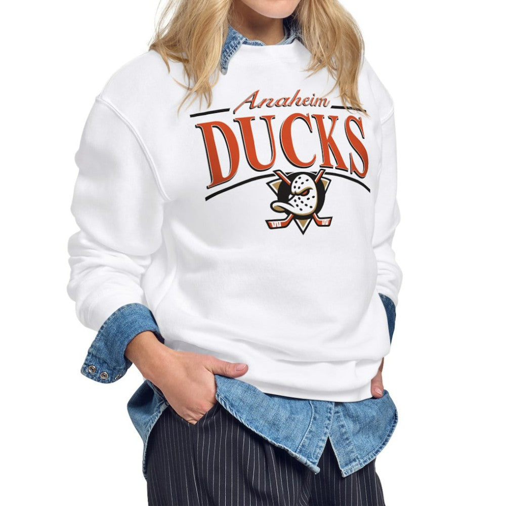 Anaheim Ducks Starter Women's Arch Stripe Fleece Sweatshirt -  NHL Sweatshirts