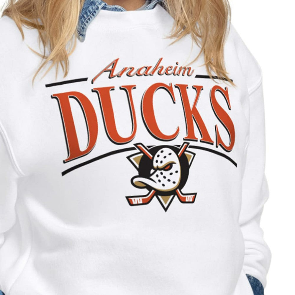 Anaheim Ducks Starter Women's Arch Stripe Fleece Sweatshirt -  NHL Sweatshirts