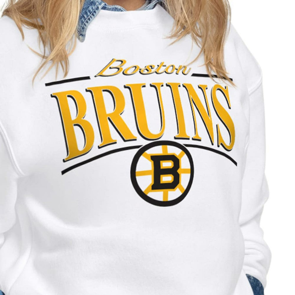 Boston Bruins Starter Women's Arch Stripe Fleece Sweatshirt -  NHL Sweatshirts