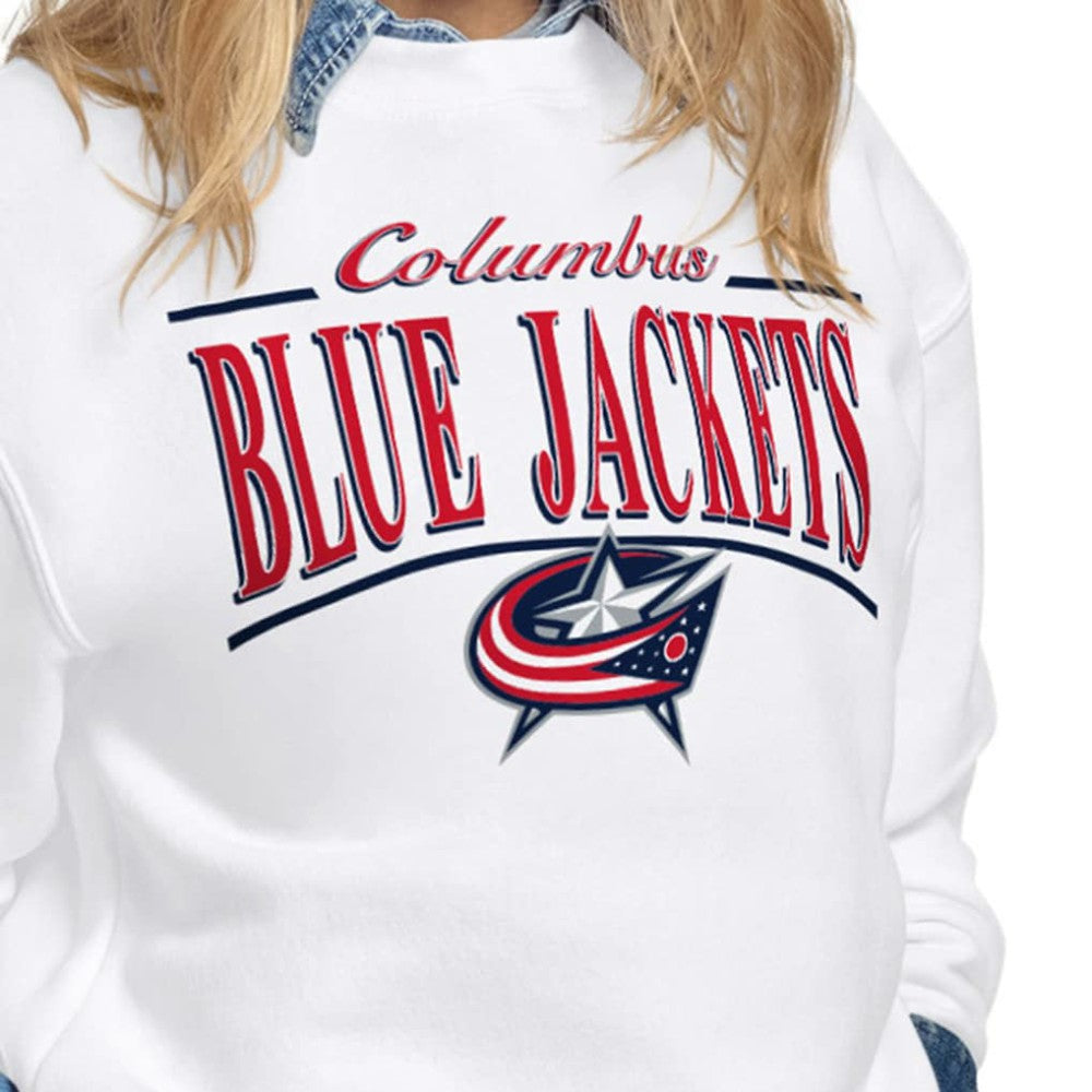 Columbus Blue Jackets Starter Women's Arch Stripe Fleece Sweatshirt -  NHL Sweatshirts