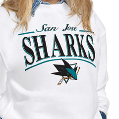 San Jose Sharks Starter Women's Arch Stripe Fleece Sweatshirt -  NHL Sweatshirts